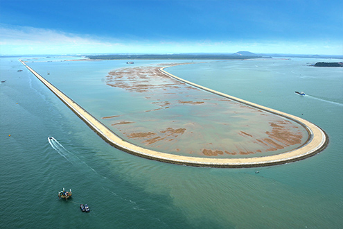 Reclamation at Pulau Tekong